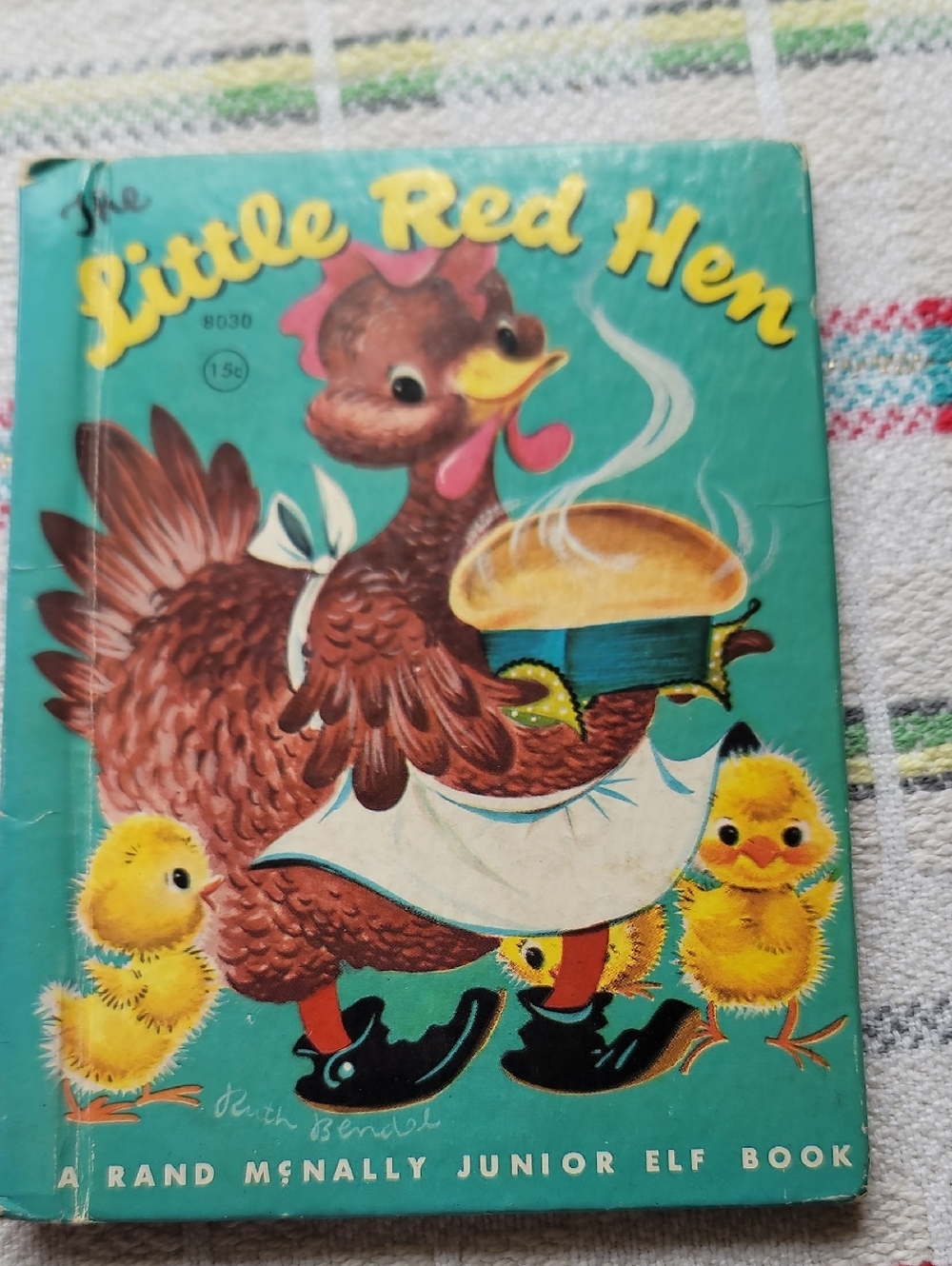 The Little Red Hen Kids Story Book - Teal & Brown